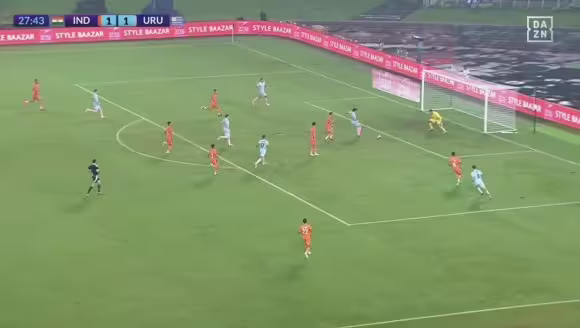 面子不能丢❗️阿劳霍破门，乌拉圭2-1再次领先印度